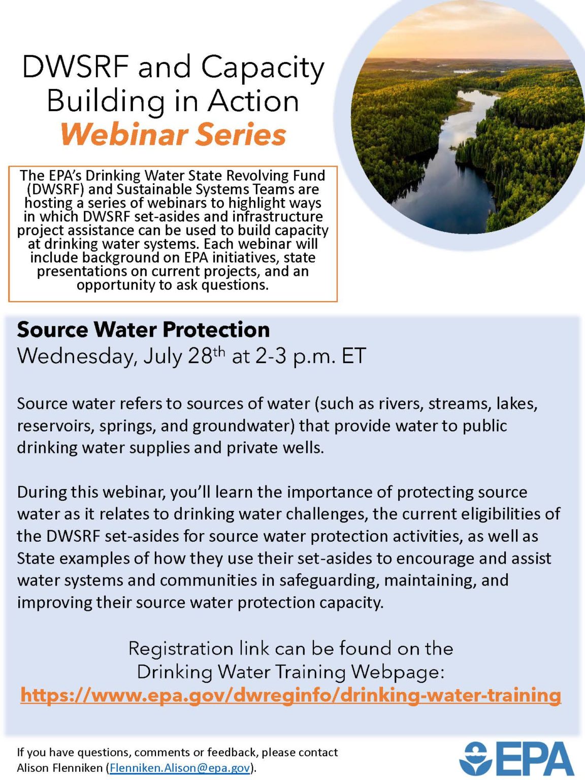 EPA Webinar on Using DWSRF Set-asides for Source Water Protection - ASDWA