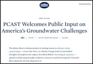 ASDWA Submits Groundwater Comments to White House PCAST Advisors